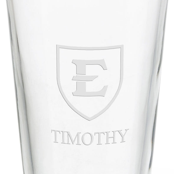 East Tennessee State University 16 oz Pint Glass Shot #3