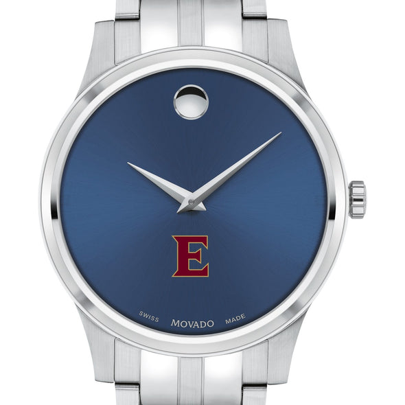 Elon Men&#39;s Movado Collection Stainless Steel Watch with Blue Dial Shot #1