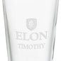 Elon University 16 oz Pint Glass Shot #3