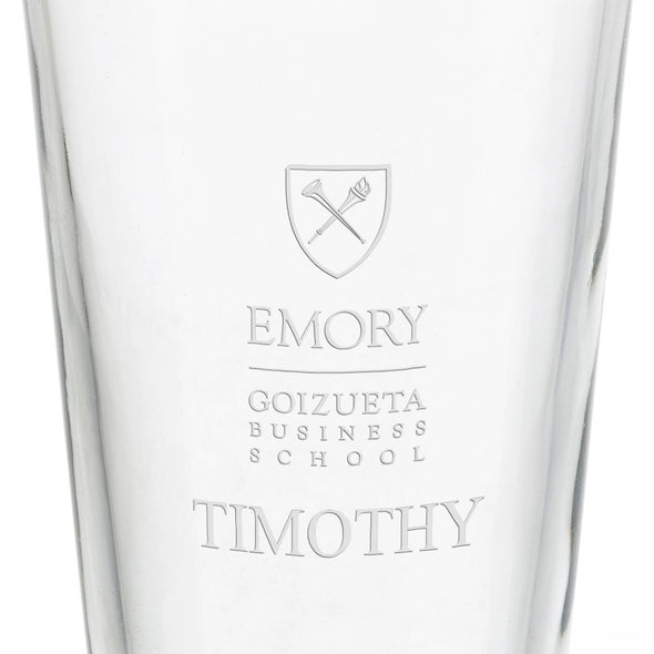 Emory Goizueta Business School 16 oz Pint Glass Shot #3