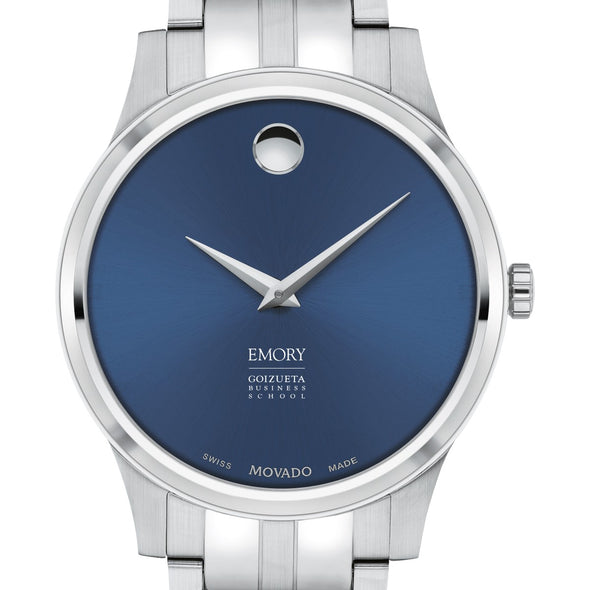 Emory Goizueta Men&#39;s Movado Collection Stainless Steel Watch with Blue Dial Shot #1