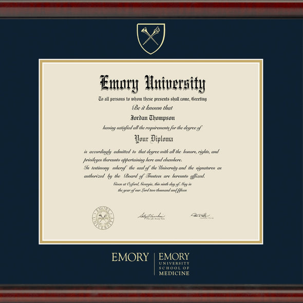 Emory School of Medicine Diploma Frame, the Fidelitas Shot #2