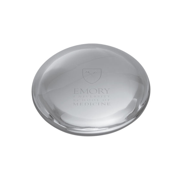 Emory School of Medicine Glass Dome Paperweight by Simon Pearce Shot #1