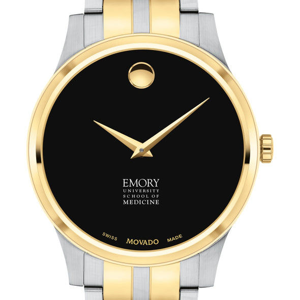 Emory School of Medicine Men&#39;s Movado Collection Two-Tone Watch with Black Dial Shot #1