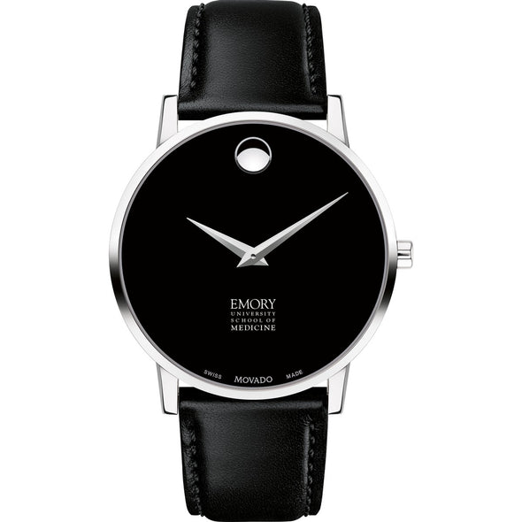 Emory School of Medicine Men&#39;s Movado Museum with Leather Strap Shot #2