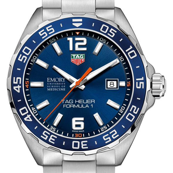 Emory School of Medicine Men&#39;s TAG Heuer Formula 1 with Blue Dial &amp; Bezel Shot #1