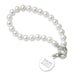 Emory School of Medicine Pearl Bracelet with Sterling Silver Charm