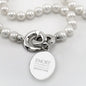 Emory School of Medicine Pearl Necklace with Sterling Silver Charm Shot #2