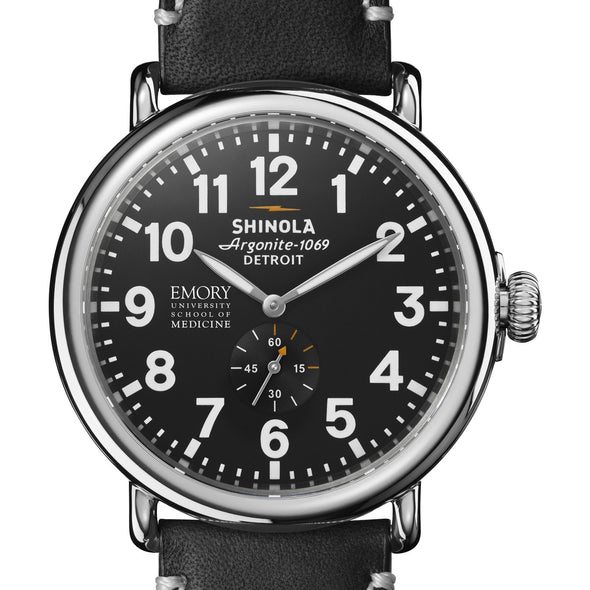 Emory School of Medicine Shinola Watch, The Runwell 47 mm Black Dial Shot #1