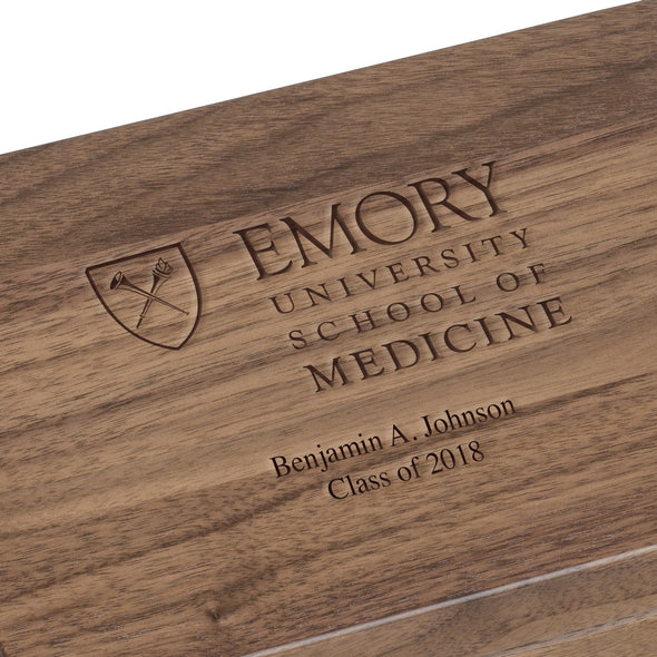 Emory School of Medicine Solid Walnut Desk Box Shot #2