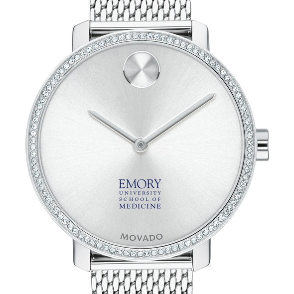 Emory School of Medicine Women&#39;s Movado Bold with Crystal Bezel &amp; Mesh Bracelet Shot #1