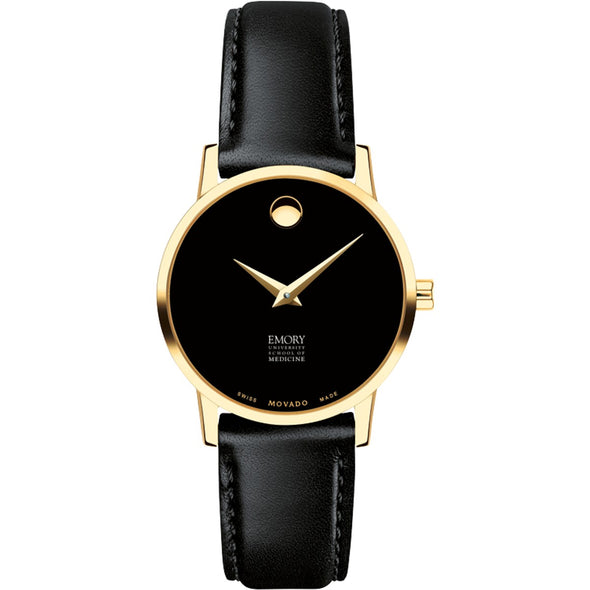 Emory School of Medicine Women&#39;s Movado Gold Museum Classic Leather Shot #2