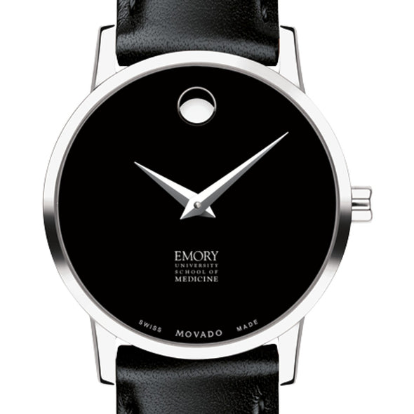 Emory School of Medicine Women&#39;s Movado Museum with Leather Strap Shot #1