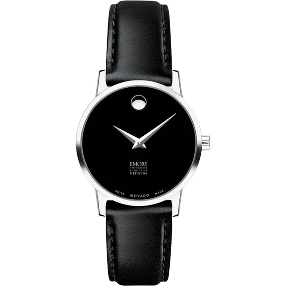 Emory School of Medicine Women&#39;s Movado Museum with Leather Strap Shot #2