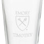 Emory University 16 oz Pint Glass Shot #3