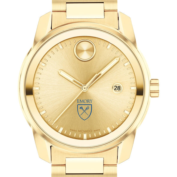 Emory University Men&#39;s Movado BOLD Gold with Date Window Shot #1