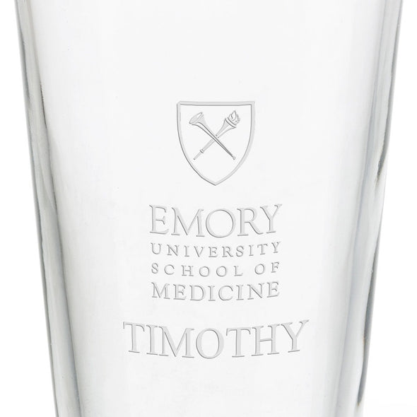 Emory University School of Medicine 16 oz Pint Glass Shot #3