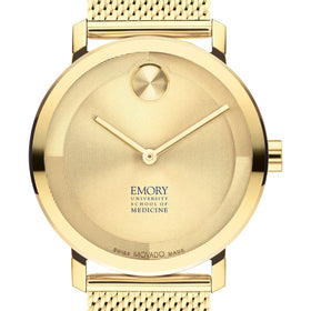 Emory University School of Medicine Men&#39;s Movado BOLD Gold with Mesh Bracelet Shot #1