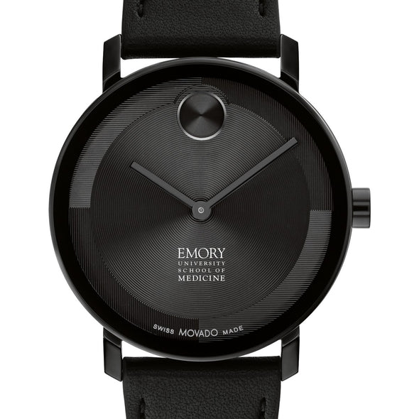 Emory University School of Medicine Men&#39;s Movado BOLD with Black Leather Strap Shot #1