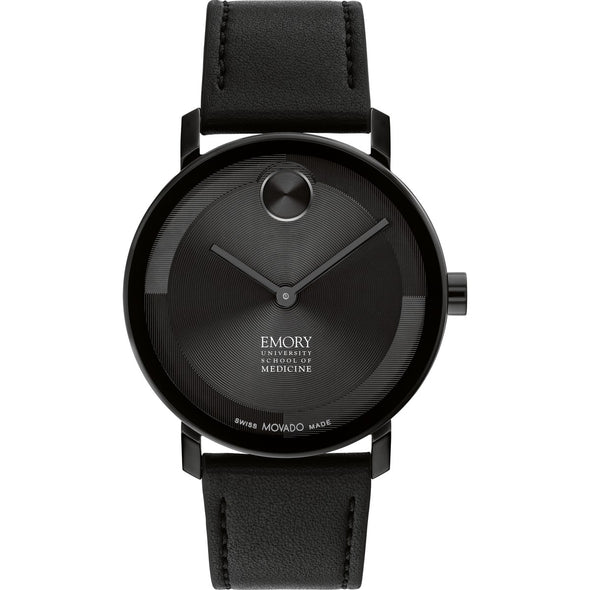 Emory University School of Medicine Men&#39;s Movado BOLD with Black Leather Strap Shot #2