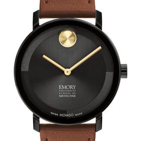 Emory University School of Medicine Men&#39;s Movado BOLD with Cognac Leather Strap Shot #1