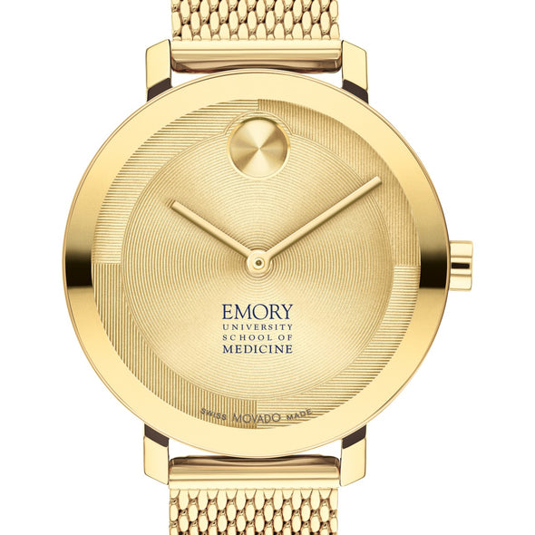 Emory University School of Medicine Women&#39;s Movado Bold Gold with Mesh Bracelet Shot #1