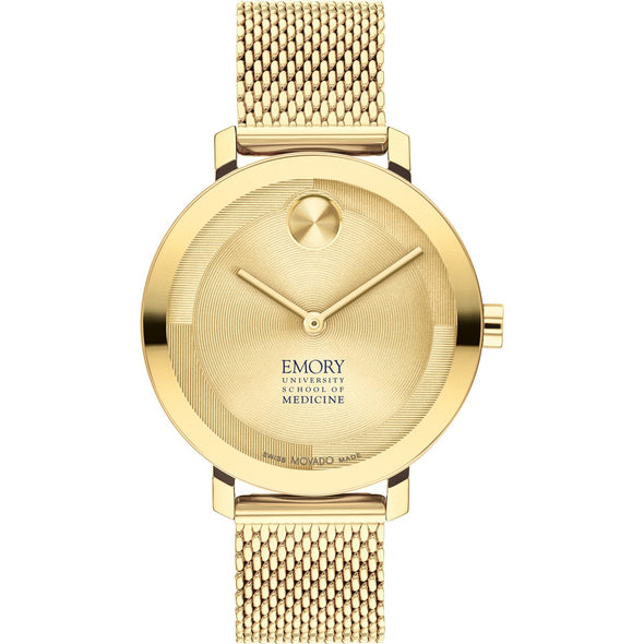 Emory University School of Medicine Women&#39;s Movado Bold Gold with Mesh Bracelet Shot #2