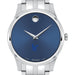 ERAU Men's Movado Collection Stainless Steel Watch with Blue Dial