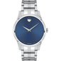 ERAU Men's Movado Collection Stainless Steel Watch with Blue Dial Shot #2