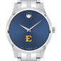 ETSU Men's Movado Collection Stainless Steel Watch with Blue Dial Shot #1