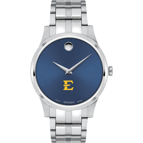 ETSU Men&#39;s Movado Collection Stainless Steel Watch with Blue Dial Shot #2