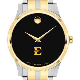 ETSU Men&#39;s Movado Collection Two-Tone Watch with Black Dial Shot #1