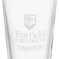 Fairfield University 16 oz Pint Glass Shot #3