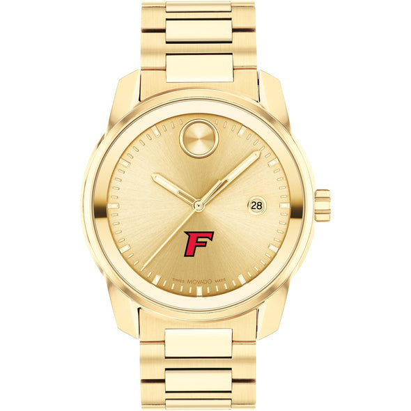 Fairfield University Men&#39;s Movado BOLD Gold with Date Window Shot #2