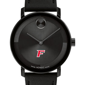 Fairfield University Men&#39;s Movado BOLD with Black Leather Strap Shot #1