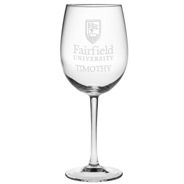 Fairfield University Red Wine Glasses - Made in the USA Shot #2