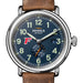 Fairfield University Shinola Watch, The Runwell Automatic 45 mm Blue Dial and British Tan Strap at M.LaHart & Co.