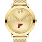 Fairfield University Women's Movado Bold Gold with Mesh Bracelet Shot #1