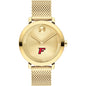 Fairfield University Women's Movado Bold Gold with Mesh Bracelet Shot #2