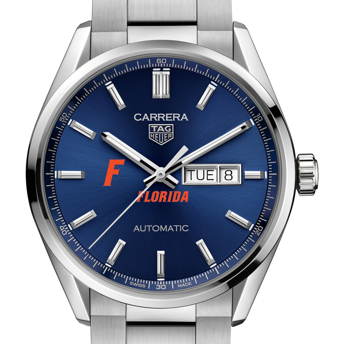 Florida Men s TAG Heuer Carrera with Blue Dial Day Date Window