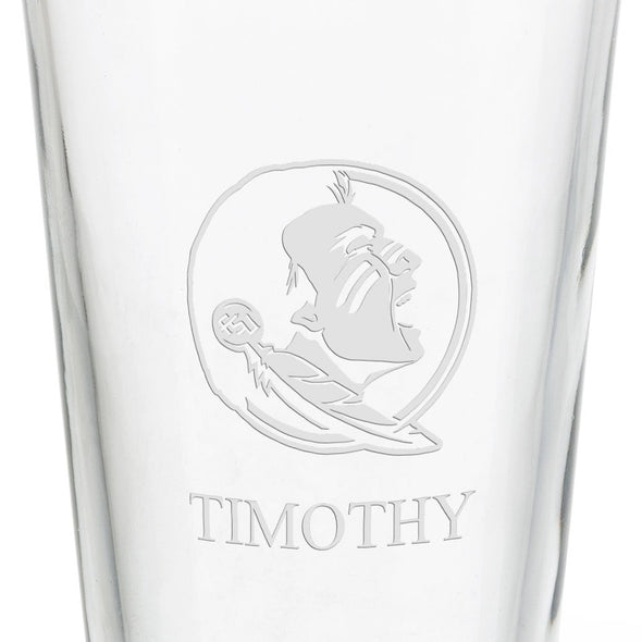 Florida State University 16 oz Pint Glass Shot #3