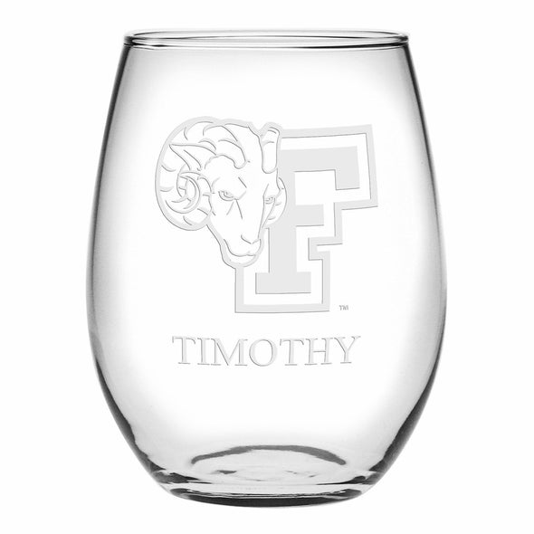 Fordham Stemless Wine Glasses Made in the USA Shot #1