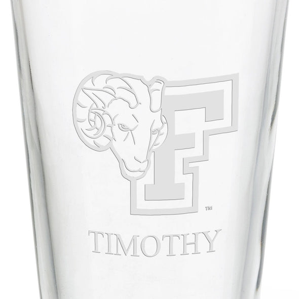 Fordham University 16 oz Pint Glass Shot #3