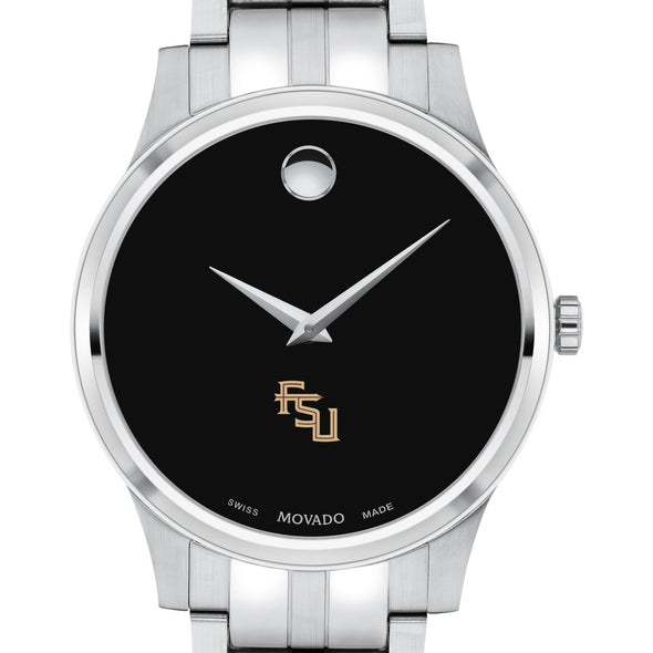 FSU Men&#39;s Movado Collection Stainless Steel Watch with Black Dial Shot #1