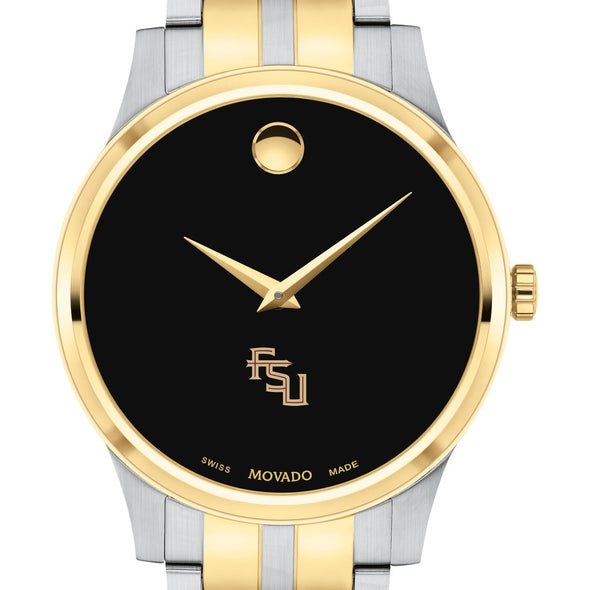 FSU Men&#39;s Movado Collection Two-Tone Watch with Black Dial Shot #1