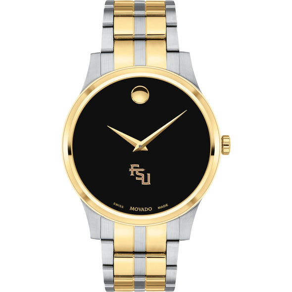 FSU Men&#39;s Movado Collection Two-Tone Watch with Black Dial Shot #2