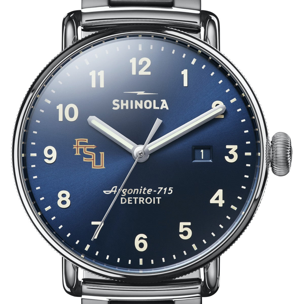 FSU Shinola Watch The Canfield 43 mm Blue Dial M.LaHart Co