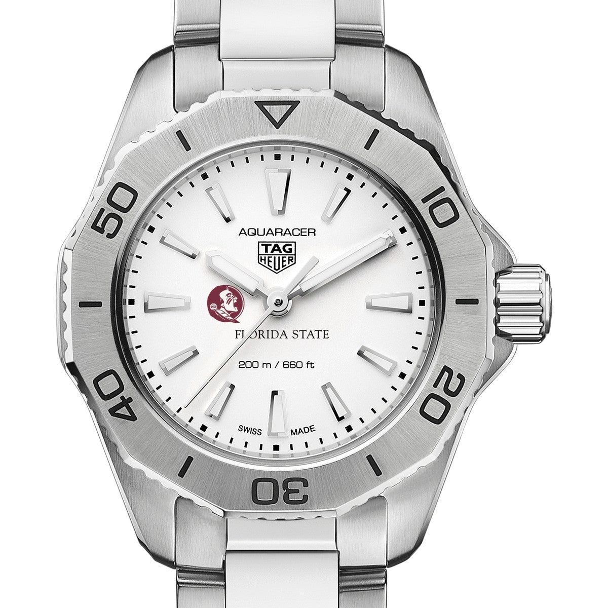 FSU Women s TAG Heuer Steel Aquaracer with Silver Dial M.LaHart