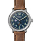 Furman University Shinola Watch, The Runwell Automatic 45 mm Blue Dial and British Tan Strap at M.LaHart & Co. Shot #2