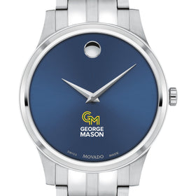 George Mason Men&#39;s Movado Collection Stainless Steel Watch with Blue Dial Shot #1